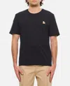 Maison Kitsuné Chillax Fox Patch Regular T-shirt In Black