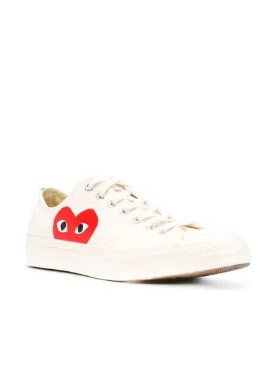 Comme Des Garçons Play Sneakers In White