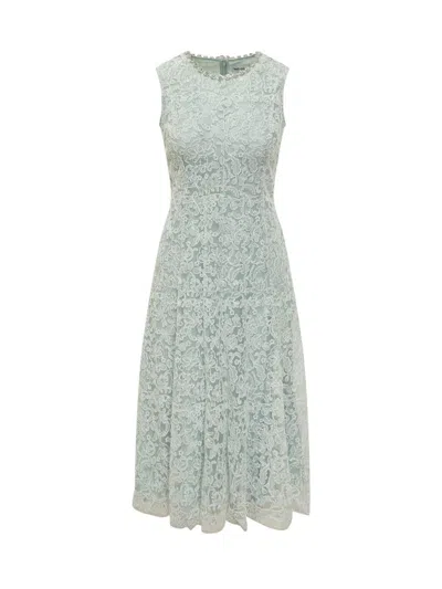 Self-portrait Cord Lace Midi Dress In Green