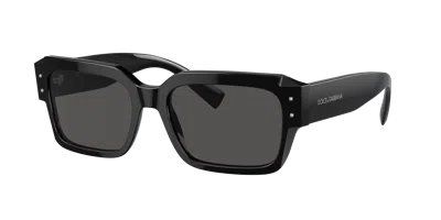 Dolce & Gabbana Men's Dg4460 Acetate Rectangle Sunglasses In Dark Grey