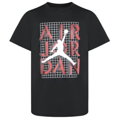 Jordan Kids' Big Boys  Stack Short Sleeve T-shirt In Black/red