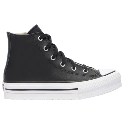Converse Kids' Girls  Chuck Taylor All Star Eva Lift Leather In Black/ivory