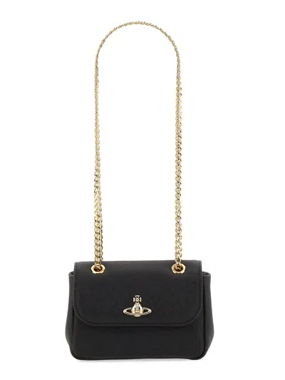 Vivienne Westwood Victoria Small Bag With Chain In Black