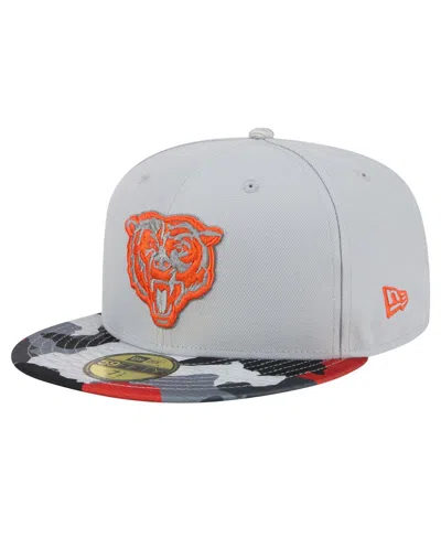 New Era Gray Chicago Bears Active Camo 59fifty Fitted Hat