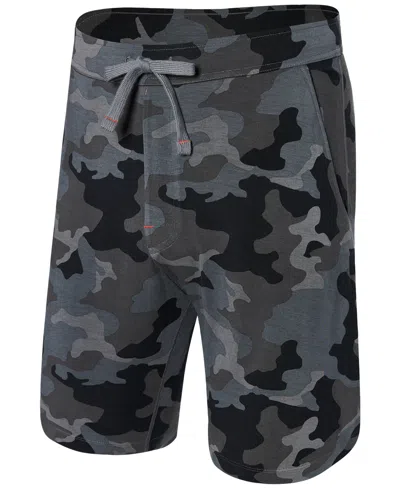Saxx Men's Snooze Relaxed-fit Camouflage Sleep Shorts In Supersize Camo- Dk Chrcl