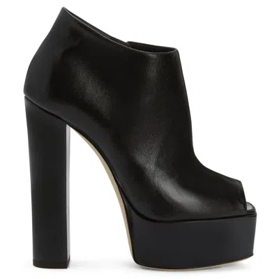 Giuseppe Zanotti Judith 120mm Peep-toe Boots In Black