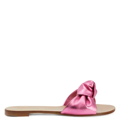 Giuseppe Zanotti Aycha Knot-detailing Flat Sandals In Pink