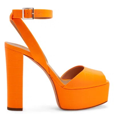 Giuseppe Zanotti Betty 120mm Platform Sandals In Orange