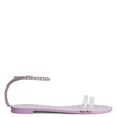 Giuseppe Zanotti Agathe Plexi Sandals In Pink