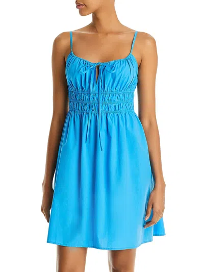 Rails Womens Smocked Mini Sundress In Blue