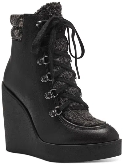 Jessica Simpson Maelyn Womens Leather Zipper Ankle Boots In Black