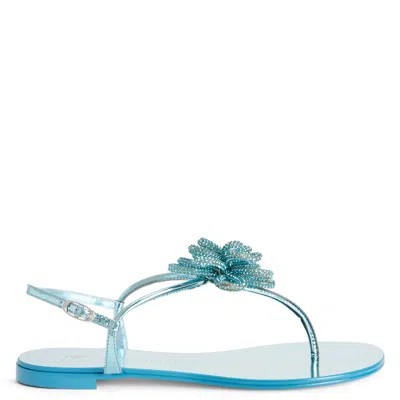 Giuseppe Zanotti Tilly Flat Sandals In Blue