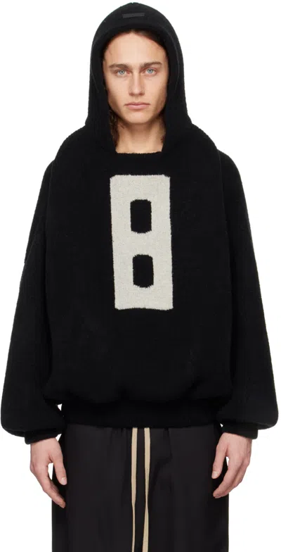 Fear Of God Intarsia-knit Virgin Wool-blend Bouclé Hoodie In Black