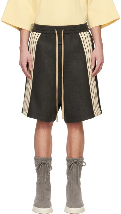 Fear Of God Boiled-wool Shorts In Grey