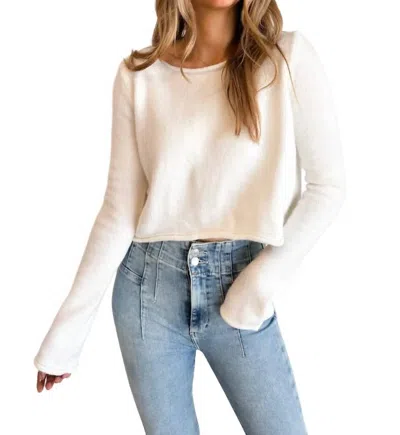 Cotton Candy Sydney Sweater In Ivory In Beige