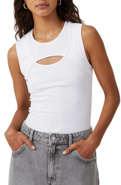 Cotton On Women's Romy Cut Out Tank Top In White