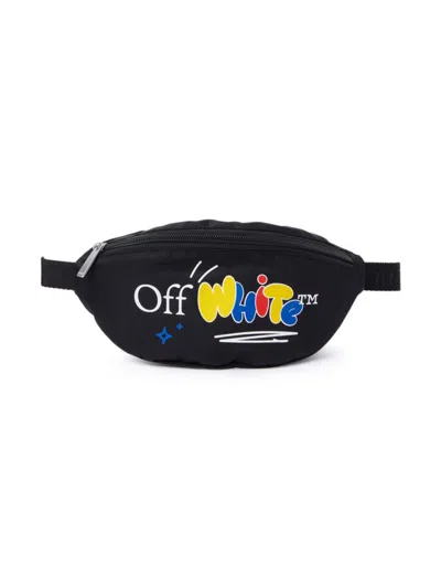 Off-white Girl's Funny Logo-print Belt Bag In Black Multi