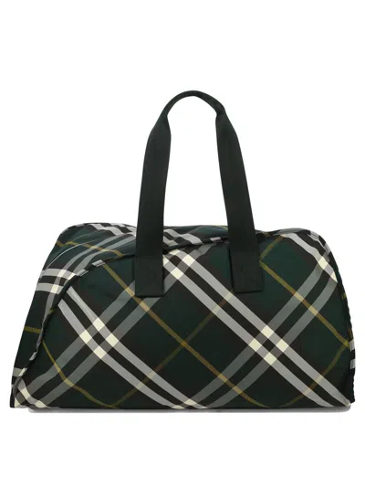 Burberry "large Shield" Duffle Bag In Green
