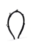 Emm Kuo Crystal Studded Headband In Black