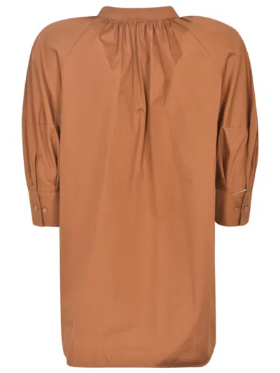 Max Mara Shirts Leather Brown