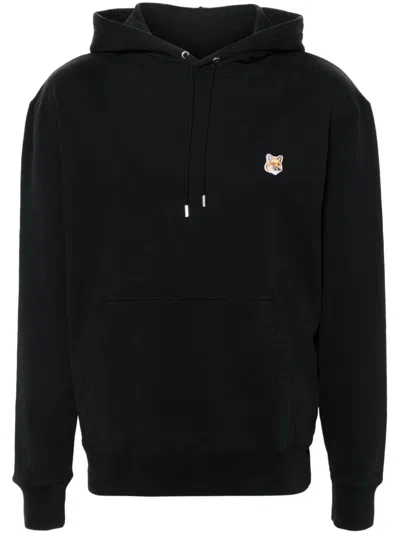 Maison Kitsuné Sweatshirt With Fox Motif In Black