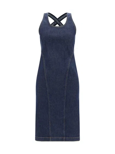 Alaïa Dresses In Bleu Denim