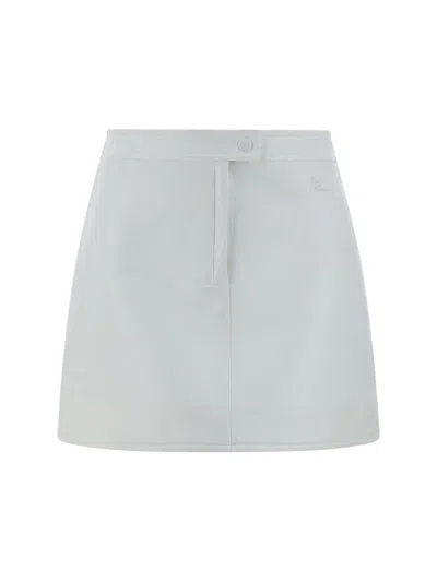 Courrèges Reedition Logo Patch Mini Skirt In Heritage White