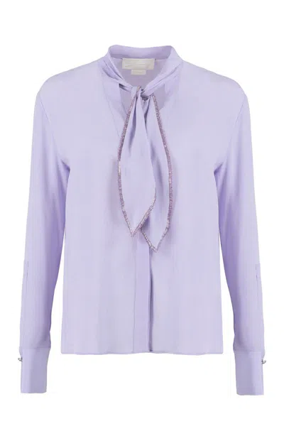 Genny Crêpe De Chine Shirt In Lilac