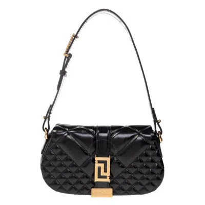 Versace Mini Greca Goddess Shoulder Bag In Black