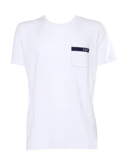 Fay White T-shirt With Pocket
