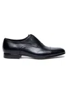 Santoni Men's Kenneth Cap-toe Slip-on Leather Loafers In Black