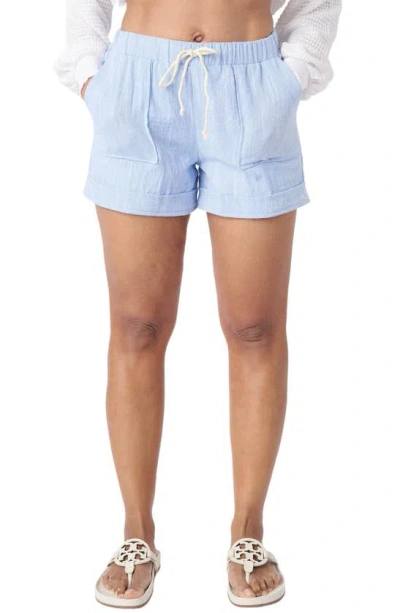 Gibsonlook Favorite Summer Shorts In Chambray Herringbone