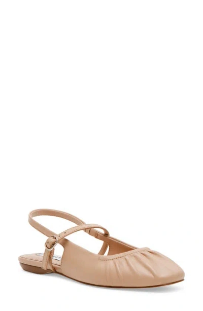 Steve Madden Women's Garson Pleated Slingback Flats In Cream Leather