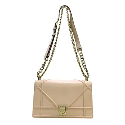 Dior Ama Beige Leather Shoulder Bag ()