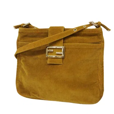 Fendi Mamma Baguette Brown Velvet Shopper Bag ()