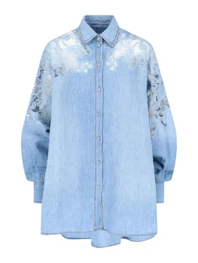 Ermanno Scervino Shirt In Blue