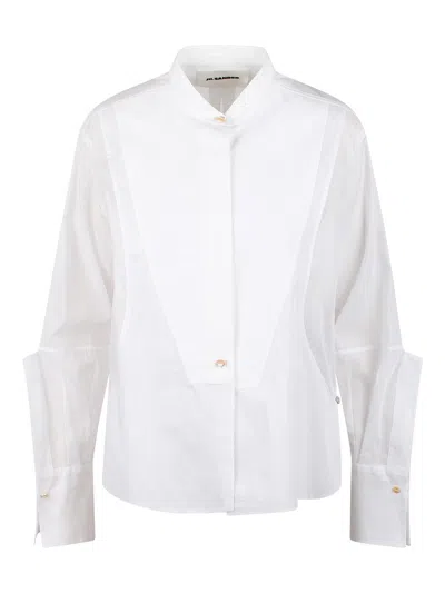 Jil Sander Semi Transparent Shirt In White