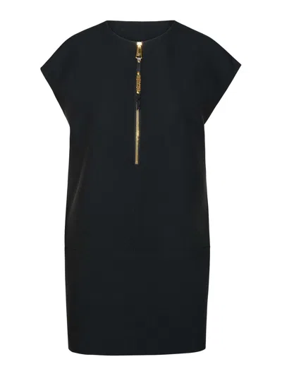 Moschino Zip Dress In Black