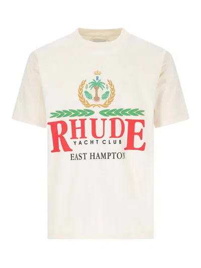 Rhude Cotton T-shirt In White