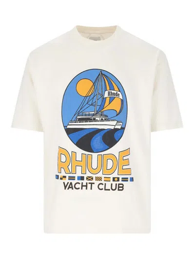 Rhude Pattern T-shirt In White