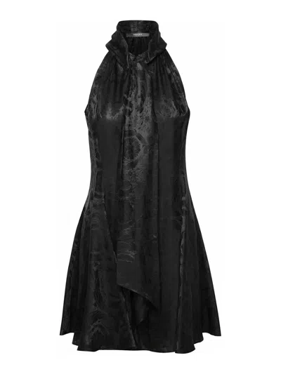 Versace Dress In Black Silk Blend