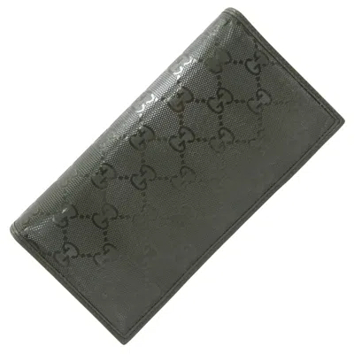 Gucci Gg Imprimé Khaki Leather Wallet  ()