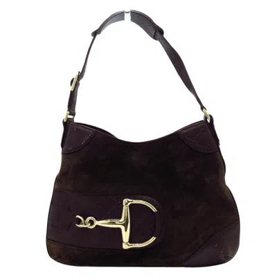 Gucci Hobo Brown Suede Shoulder Bag ()