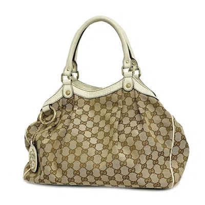 Gucci Sukey Brown Canvas Tote Bag ()