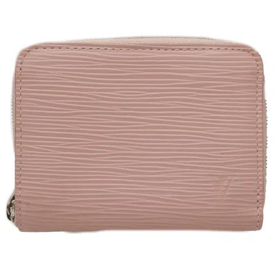Pre-owned Louis Vuitton Porte Monnaie Zippy Pink Leather Wallet  ()