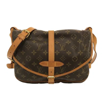 Pre-owned Louis Vuitton Saumur 30 Brown Canvas Shoulder Bag ()