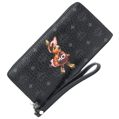 Mcm Visetos Leather Wallet () In Black