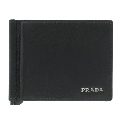 Prada Saffiano Navy Leather Wallet  ()