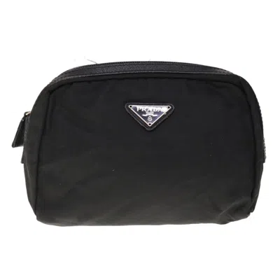 Prada Tessuto Black Synthetic Clutch Bag ()