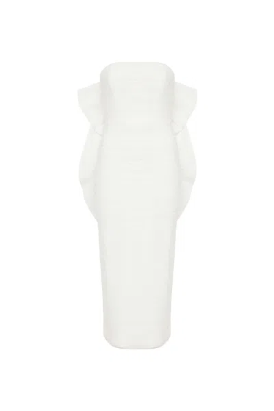 Rebecca Vallance Lily Midi Dress In White